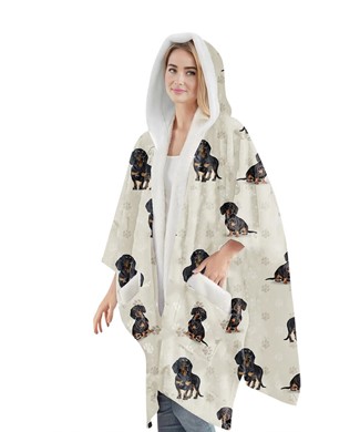 Black Dachshund Snuggs Blanket Hoodies