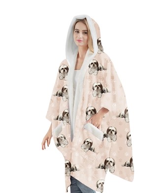 Shih Tzu, Tan, Snuggs Blanket Hoodie
