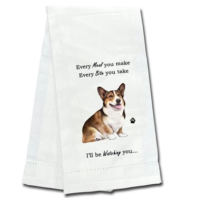 Welsh Corgi Kitchen Towel, I'll Be Watching You
