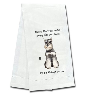 Schnauzer Kitchen Towel, I'll Be Watching You