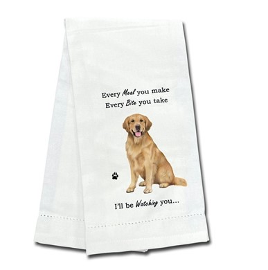 Golden Retriever, Kitchen Towel, I'll Be Watching You