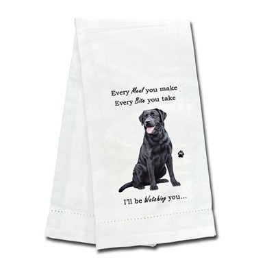 Labrador Retriever Black, Kitchen Towel, I'll Be Watching You