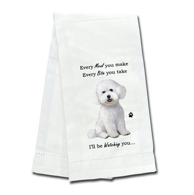 Bichon Frise Kitchen Towel, I'll Be Watching You