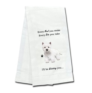West Highland Terrier Kitchen Towel, I'll Be Watching You