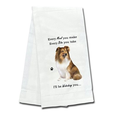 Shetland Sheepdog Kitchen Towel, I'll Be Watching You