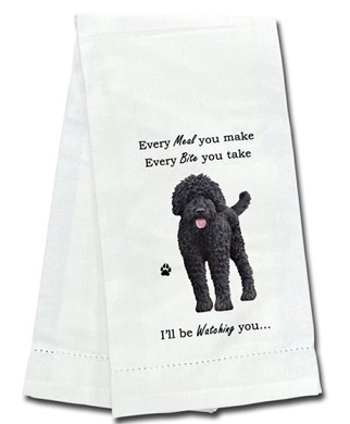 Labradoodle-Black Kitchen Towel, I'll Be Watching You