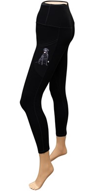 Labrador Retriever Black Yoga Leggings for Pet Lovers