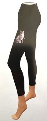 Silver Tabby Cat Yoga Leggings for Pet Lovers