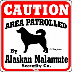Alaskan Malamute Caution Sign, the Perfect Dog Warning Sign,