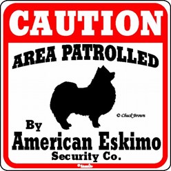 American Eskimo Caution Sign, the Perfect Dog Warning Sign
