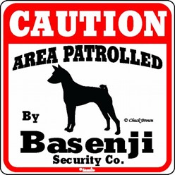 Basenji Caution Sign, the Perfect Dog Warning Sign