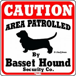 Basset Hound Caution Sign