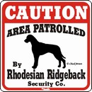 Rhodesian Ridgeback Caution Sign, the Perfect Dog Warning Sign