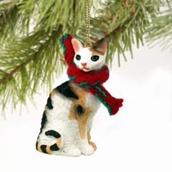 Cornish Rex Cat Christmas Ornament