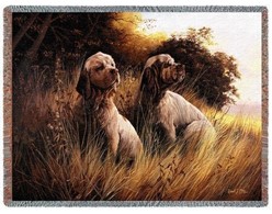 Clumber Spaniel Throw Blanket, Made in the USA