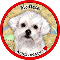 Maltese Dog Car Coaster Buddy