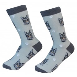Tabby Cat Silver Pet Lover Socks
