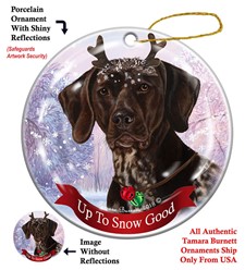 German Shorthaired Pointer Up To Snow Good Christmas Ornament