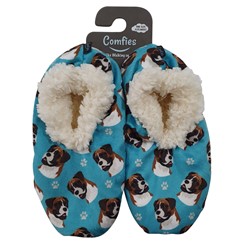 Boxer Comfies Dog Print Slippers