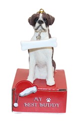 Boxer My Best Buddy Dog Breed Christmas Ornament