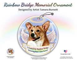 Welsh Corgi Pembroke Rainbow Bridge Memorial Ornament-click for more breed color