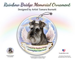 Schnauzer Dog  Rainbow Bridge Memorial Ornament - click for more breed options