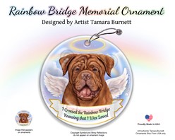 Dogue de Bordeaux Rainbow Bridge Memorial Ornament