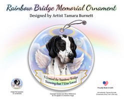 English Pointer Rainbow Bridge Memorial Ornament - click for more breed colors