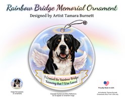 Greater Swiss Mountain Dog Rainbow Bridge Ornament