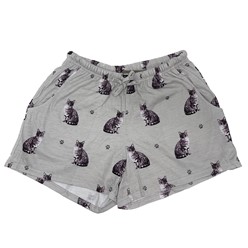 Grey Tabby Cat Women's Lounge Shorts