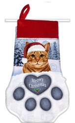 Orange Tabby Cat Christmas Stocking