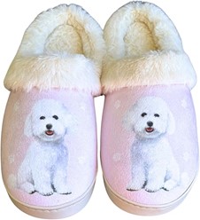 Bichon Frise Snuggs Hard Sole Slippers