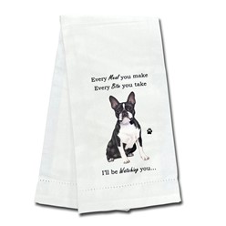 Boston Terrier Kitchen Towel, I'll Be Watching You
